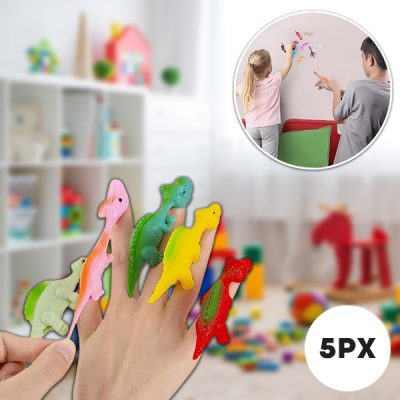 Прашка динозавър - играчки за пръсти (5 бр.) | TOYOSAUR