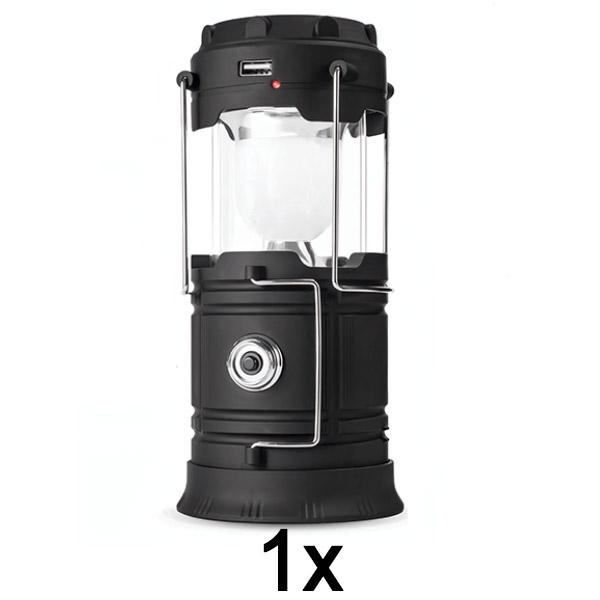 1x Слънчева Акумулаторна Лампа за Къмпинг + Фенерче | CAMPGLO