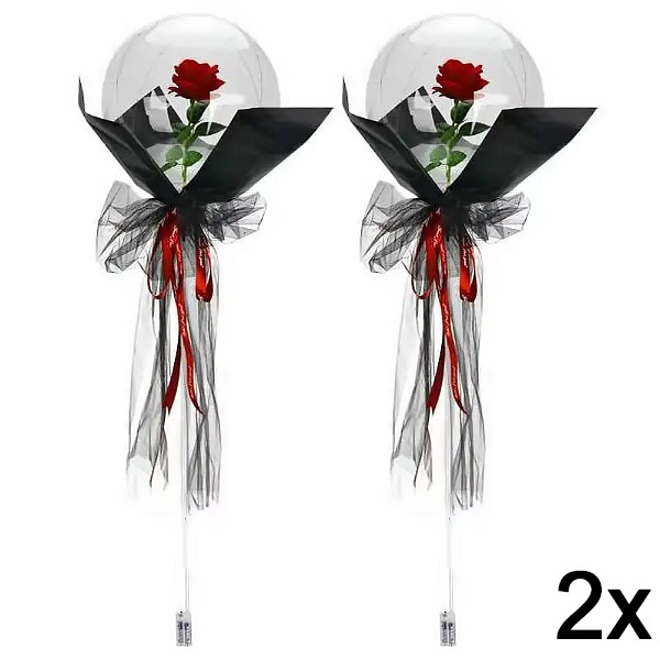 2x LED балон с роза за незабравими моменти | LOVEBALLOON