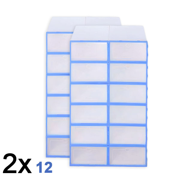 2x Пластмасова кутия за съхранение на обувки (12 броя) | SHOEZY