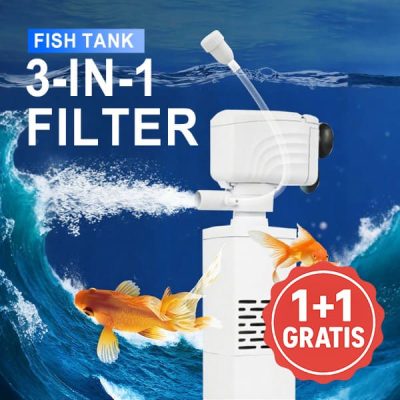 Тих аквариумен филтър - 3 в 1, 650 L/h | FILTPRO 1+1 БЕЗПЛАТНО