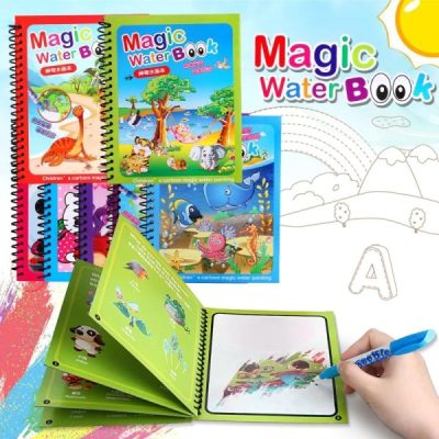 Книжка за оцветяване с вода без бъркотия за деца| WONDERINK